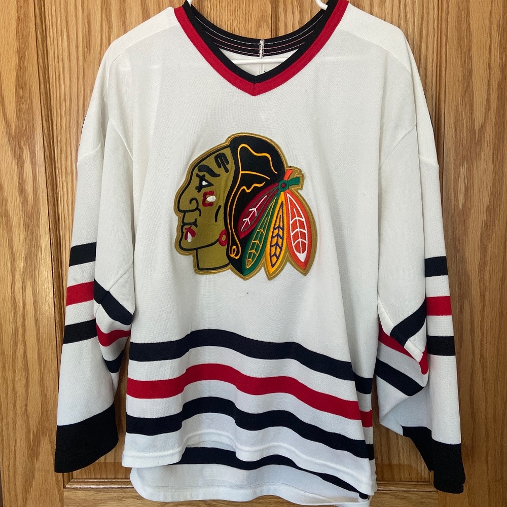 White Black Hawks Jersey